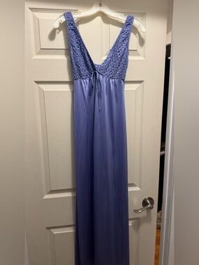 Vintage Kasper Lavender Tie-Front Nightgown and Matching Robe